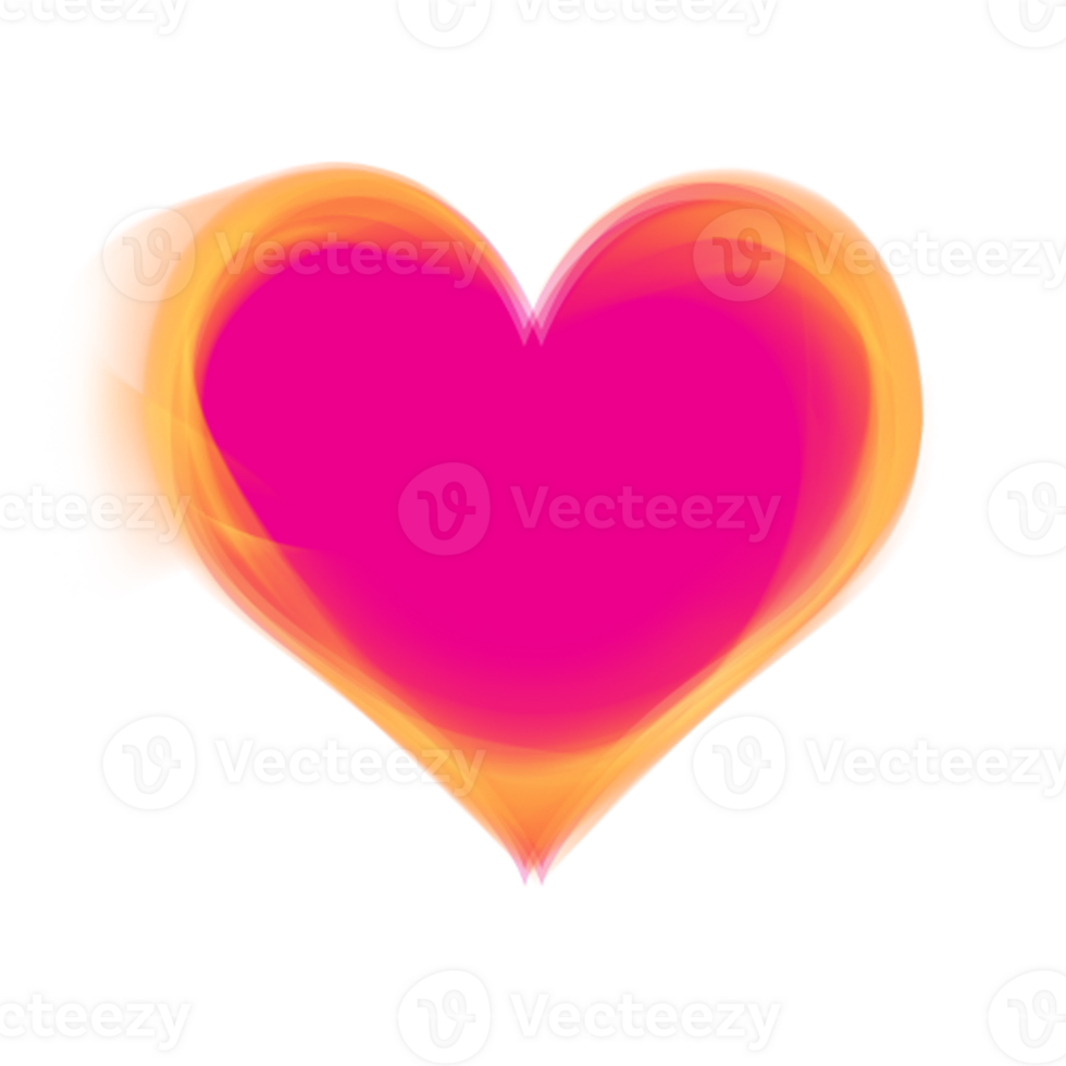 pink smoky heart shape png