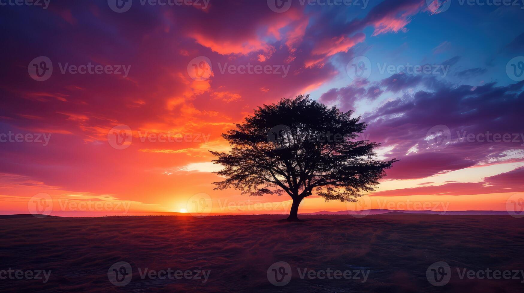 sunsilhouette nature trees photo