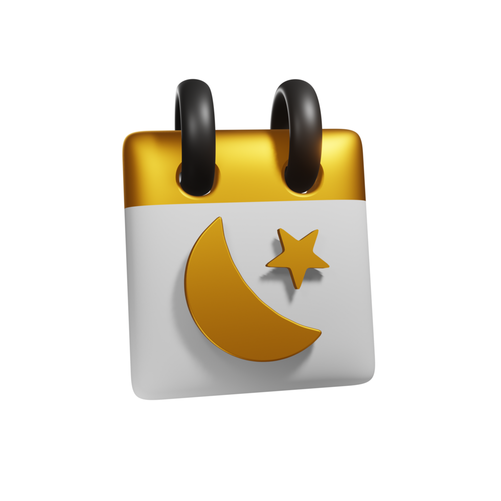 Islamic Calendar Icon with Crescent Moon png