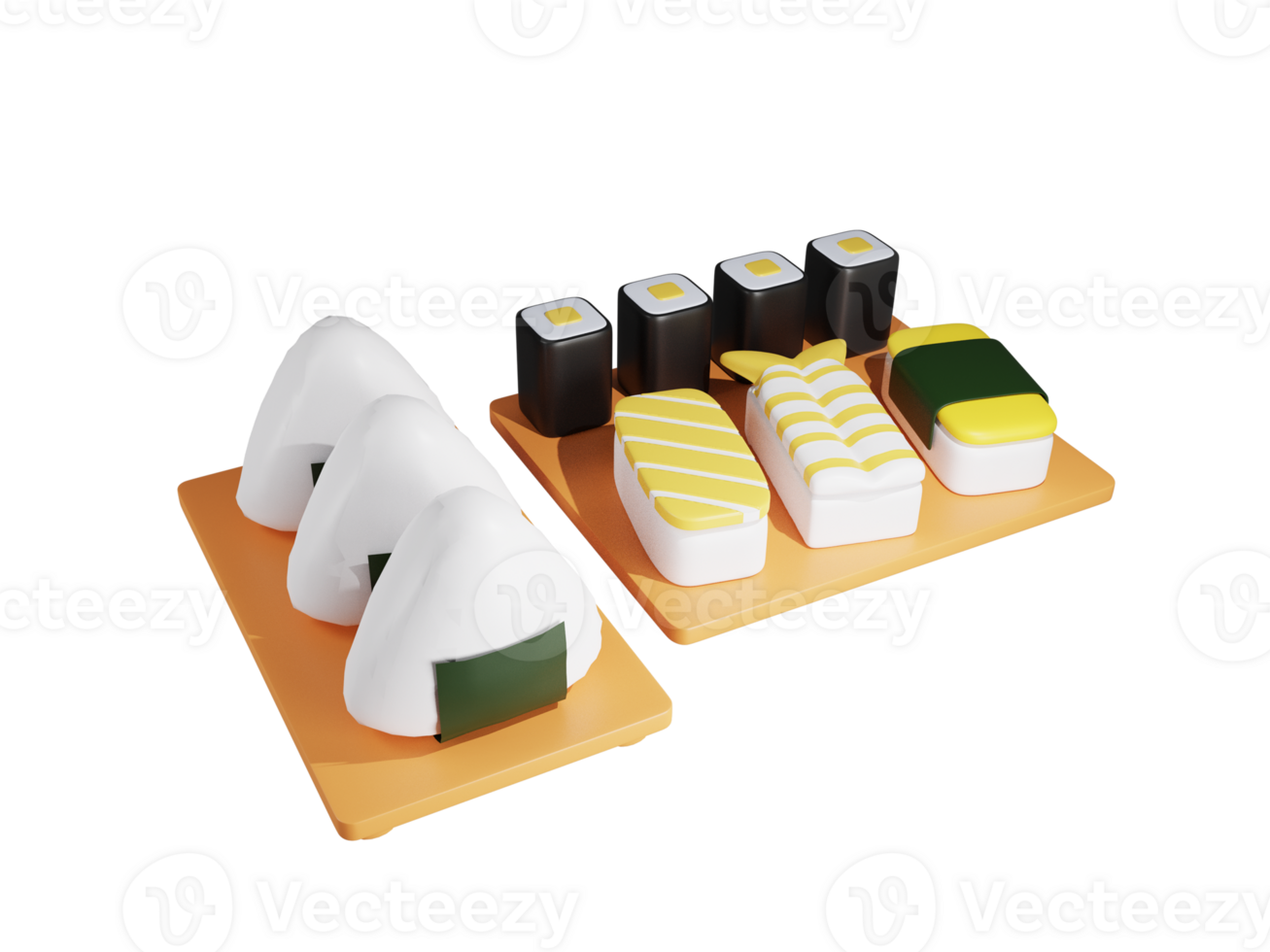 Sushi Rolls and Nigiri Combination png