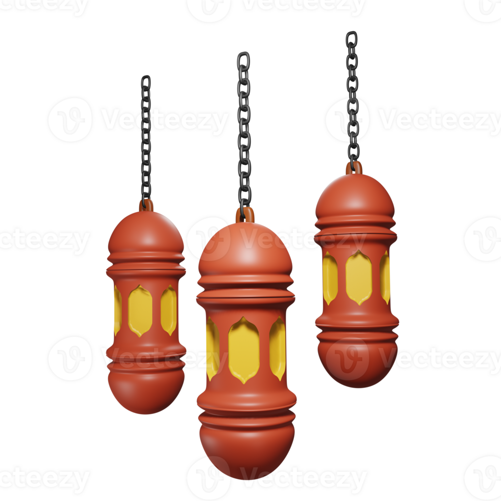 3d illustration borwn light yellow ornaments decoration mosque islam ramadhan fasting month png