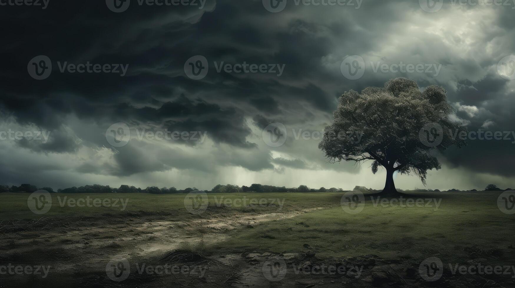 rural dark thick clouds photo
