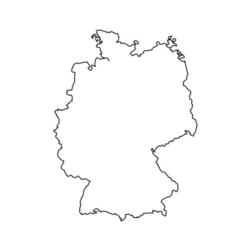 map of the developed state of Germany vector