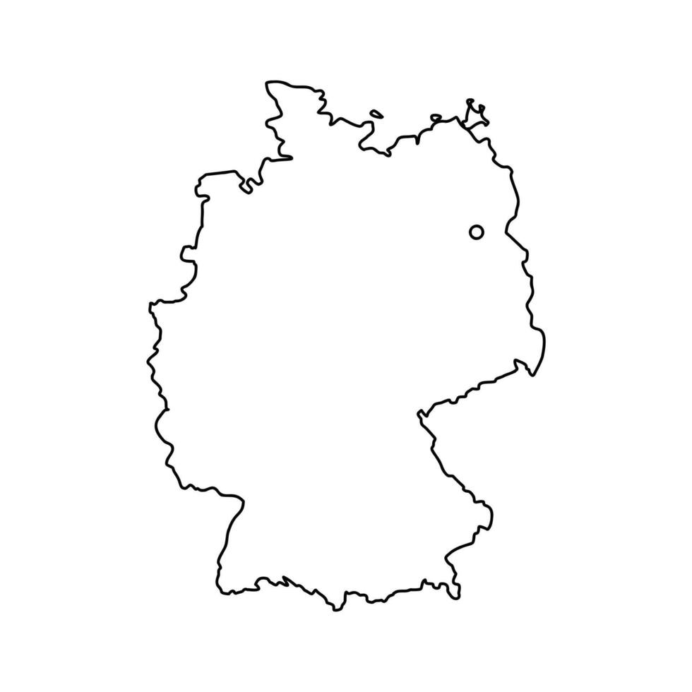 sketch of the map of the Federal Republic of Germany vector