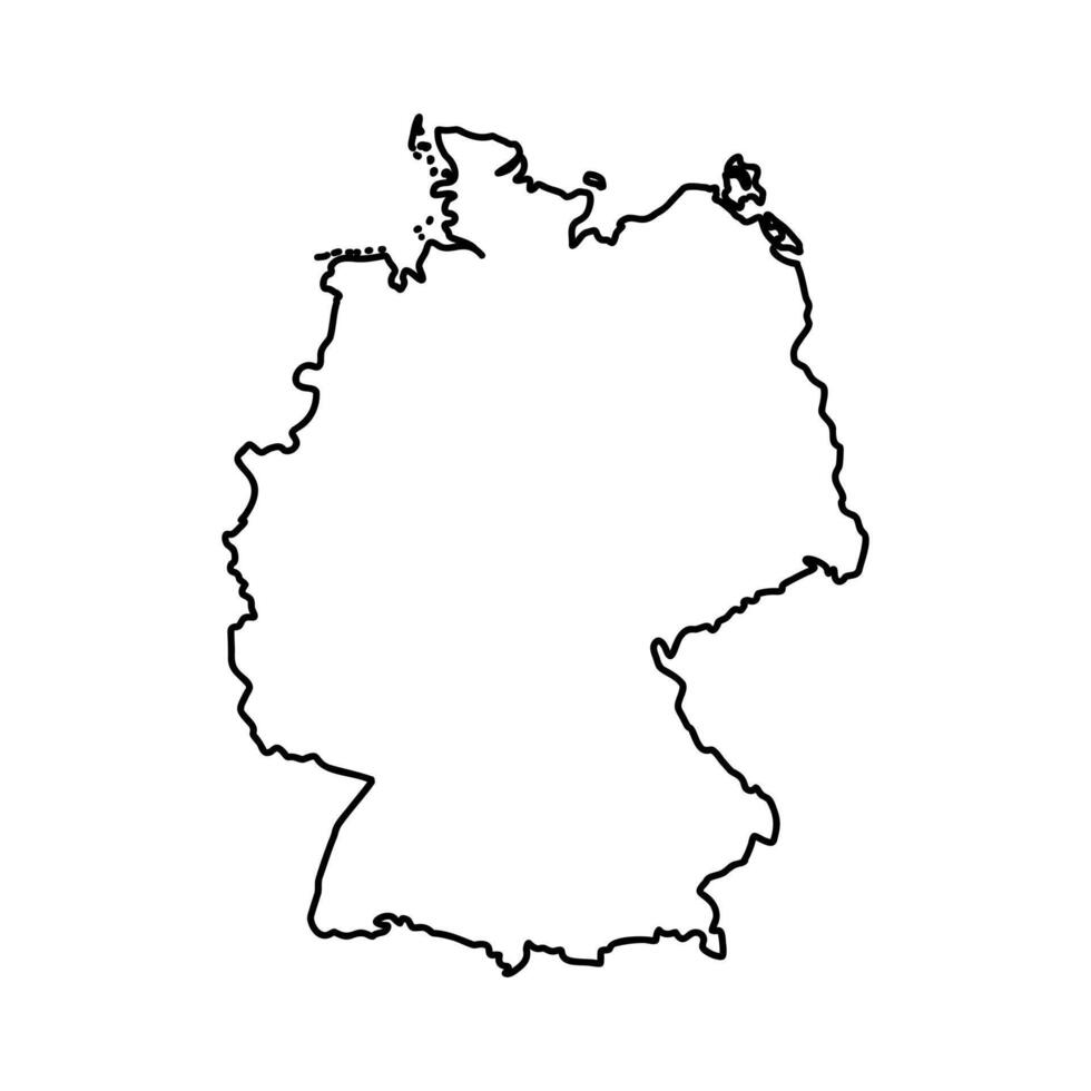 map of Germany sketch vector