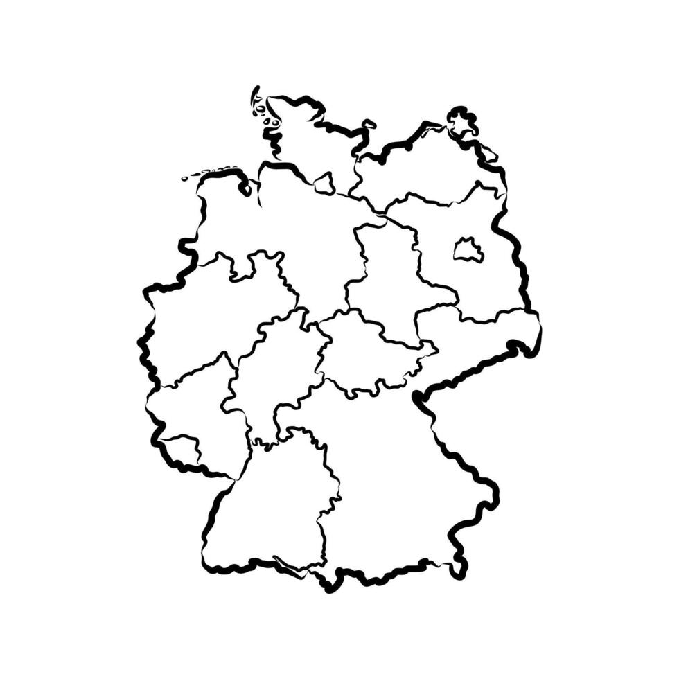 map of the Federal Republic of Germany vector