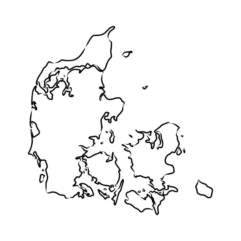 map of the unitary State of Denmark vector