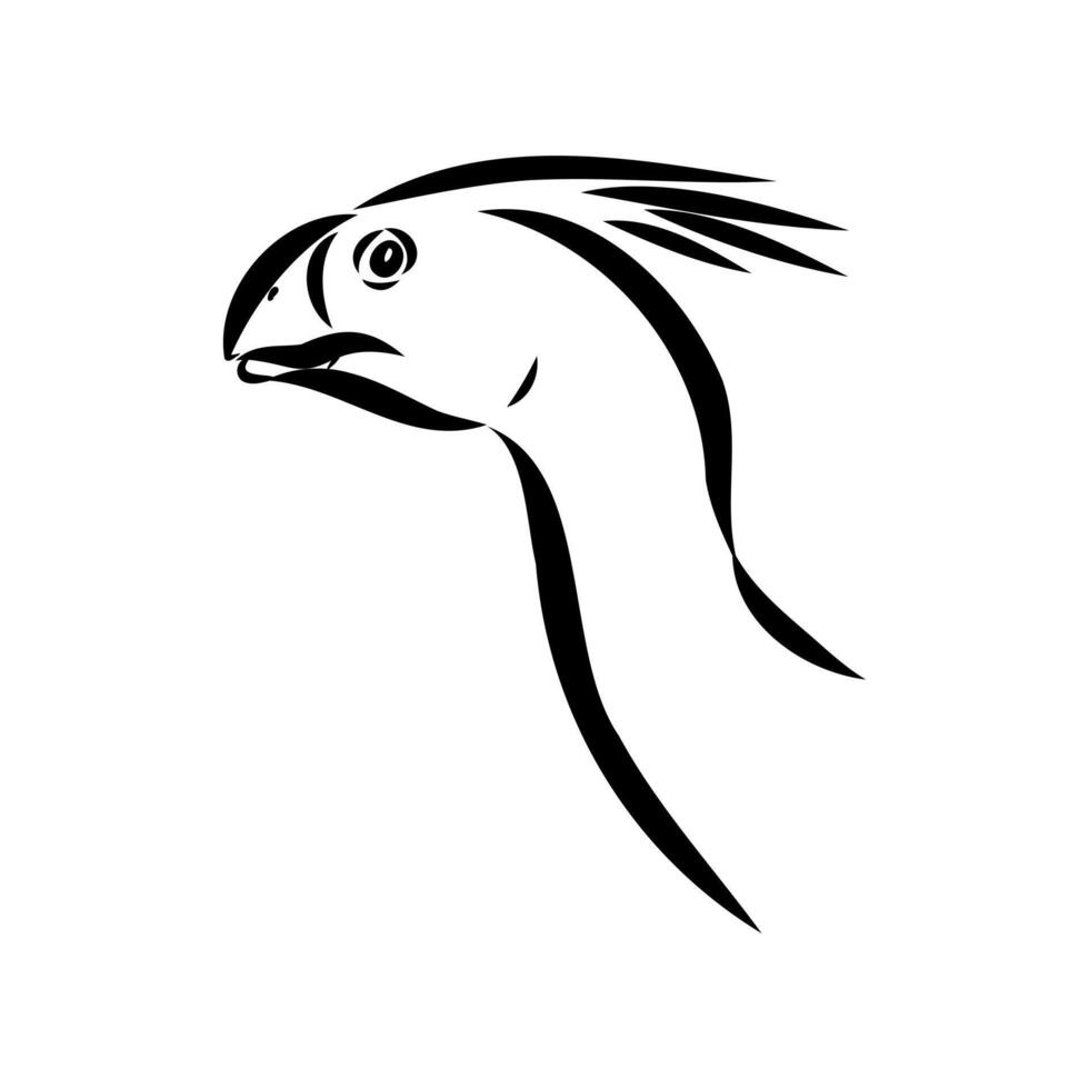 The head of a small dinosaur avimim drawing vector