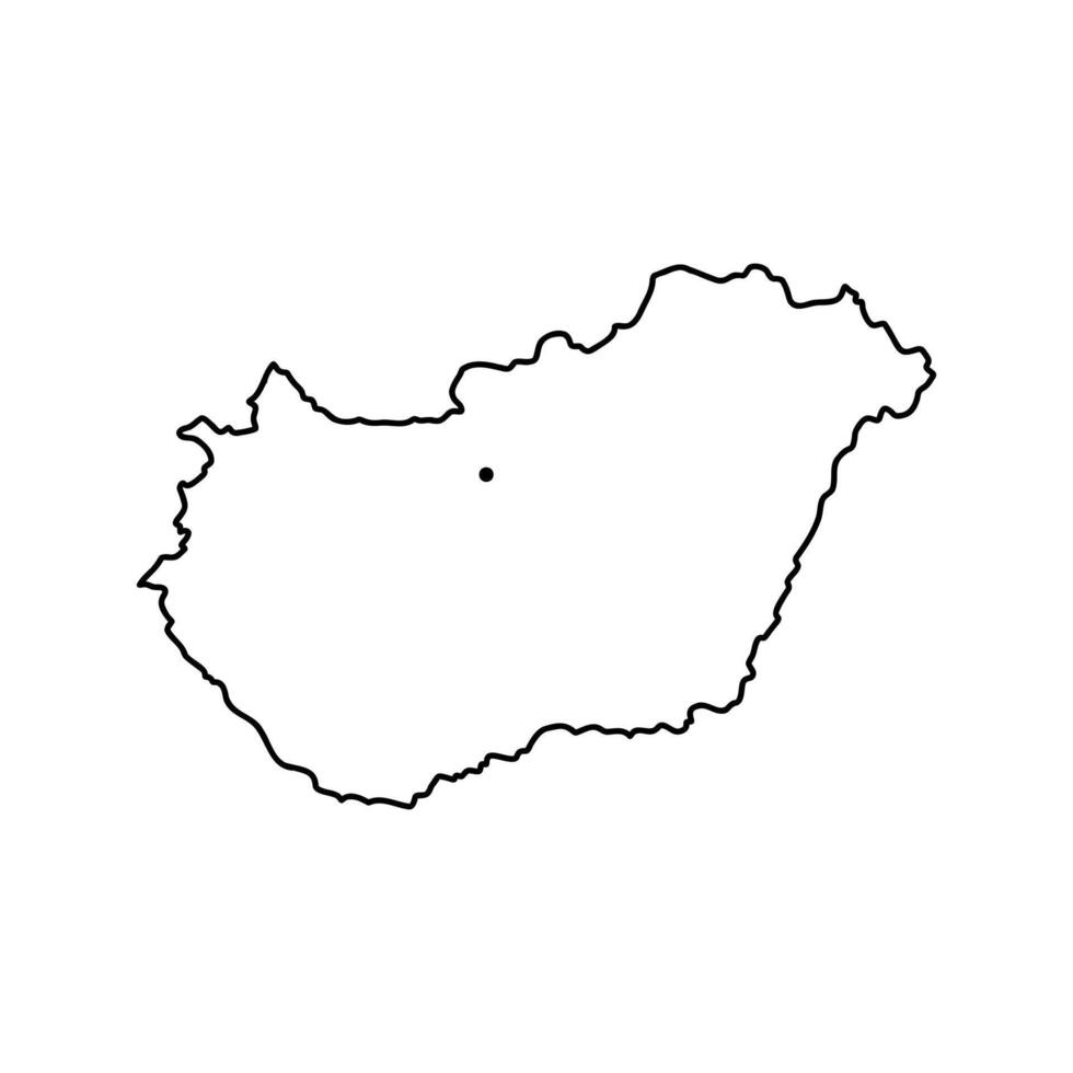 map of the Unitary Republic of Hungary vector