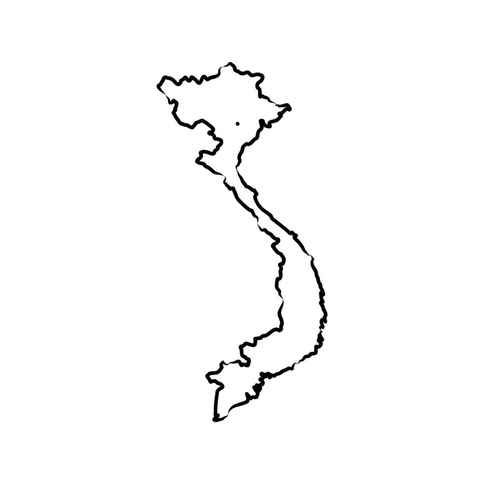 map of the unitary State of Vietnam vector