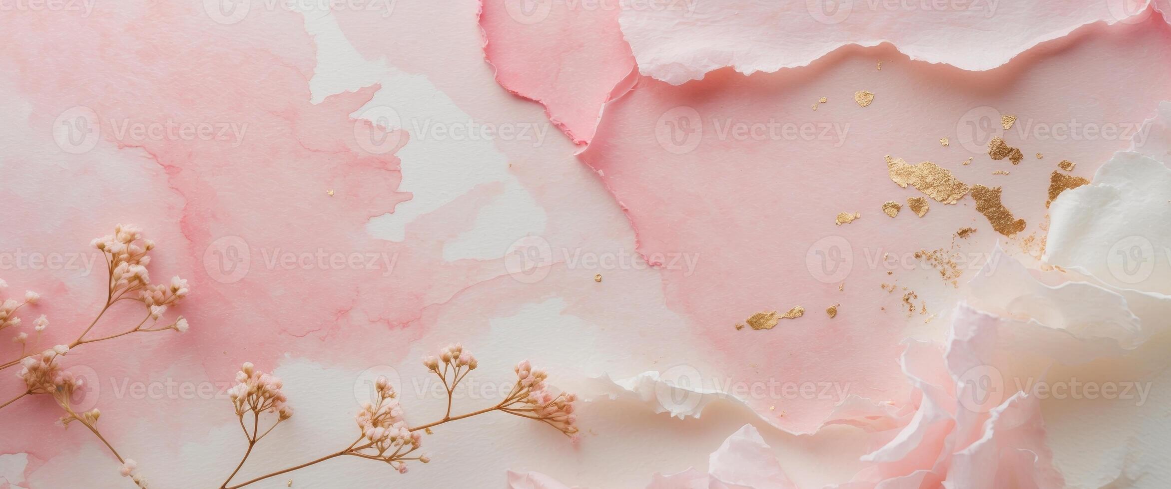 Soft Pastel Pink Watercolor Background for Creative Projects. photo