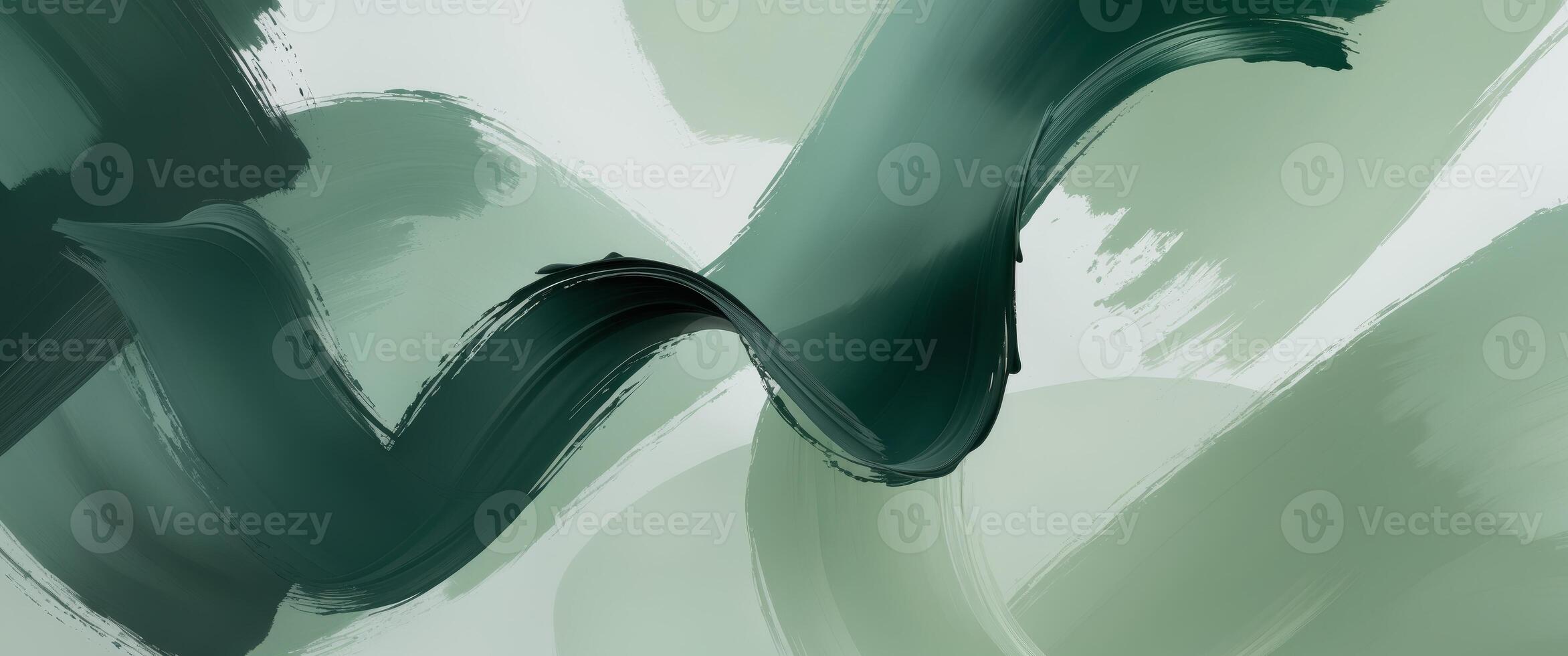 Abstract background with textured dark green and light green brushstrokes creating a unique visual effect photo
