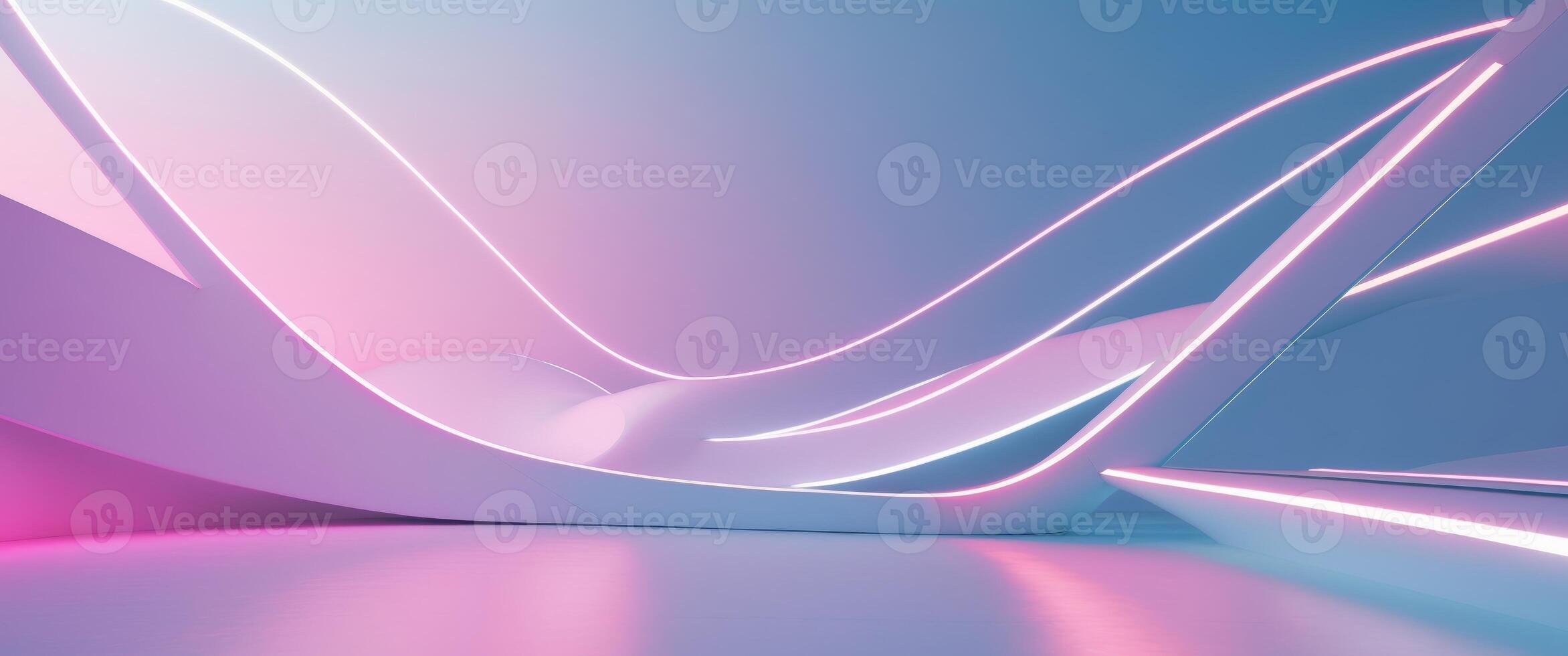 Futuristic lines background illuminated with light effect. photo