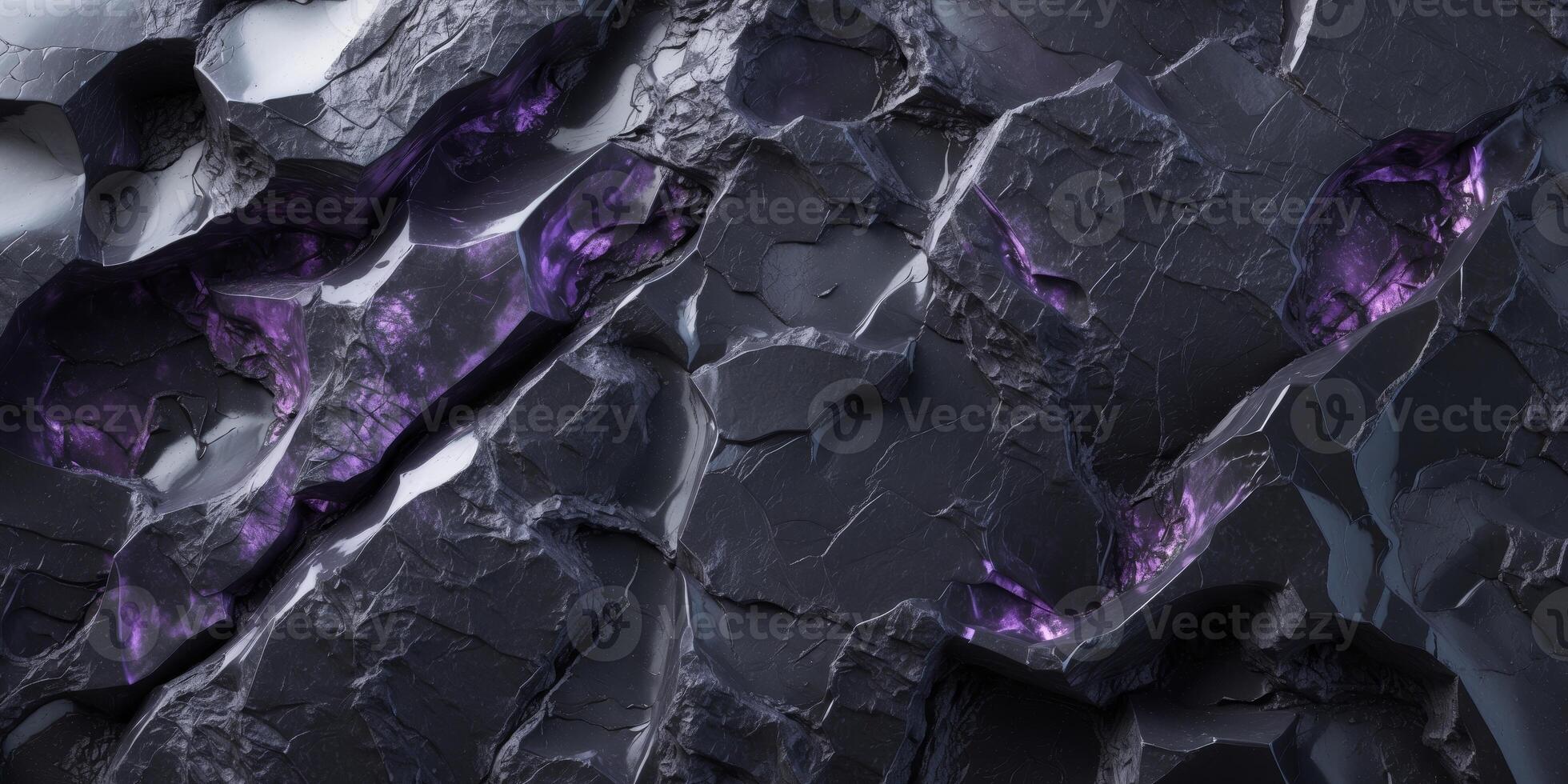 Black stone surface with striking texture creating dramatic background photo