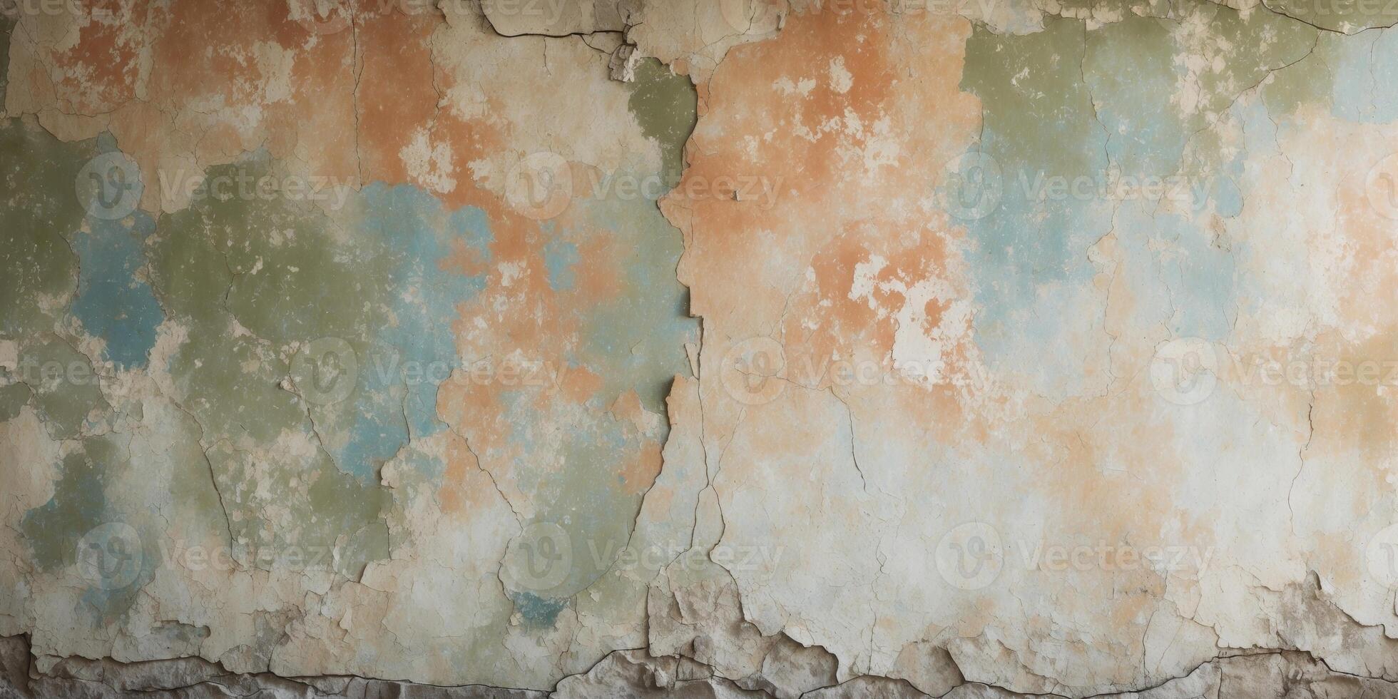 Grunge vintage texture with aged distressed wall and retro color palette. photo