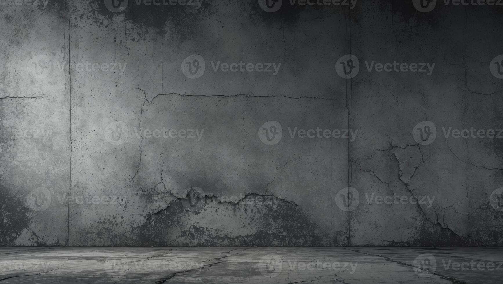 Vintage style dark concrete wallpaper with abstract grunge and gray color scheme creating an old and textured background Copy space image. photo
