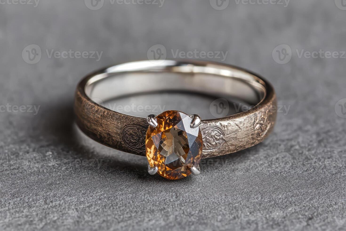 Elegant gemstone ring with a unique design photo