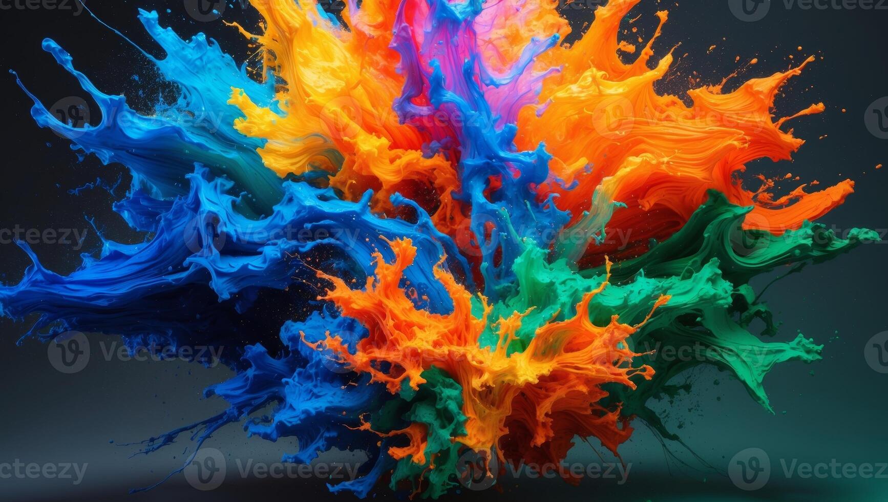Dynamic Abstract Art That Features an Array of Vibrant Colors and Stunning Depth Effects. photo