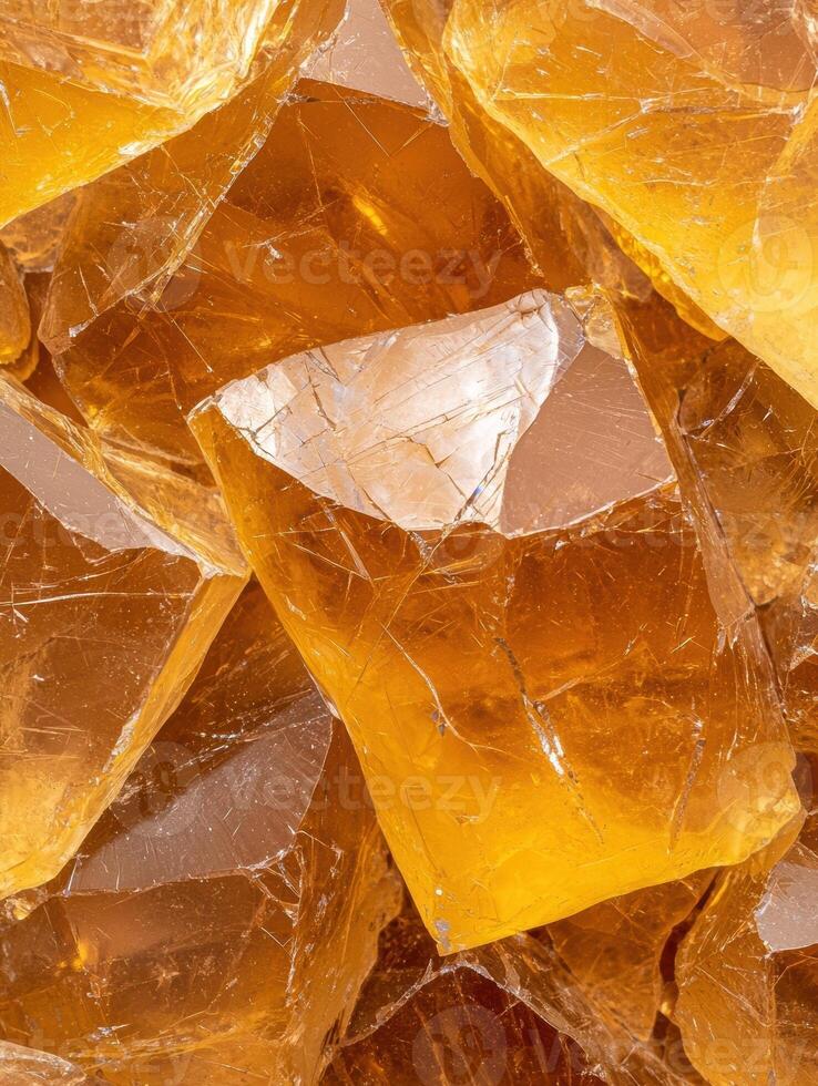 Golden honey calcite mineral stones photo