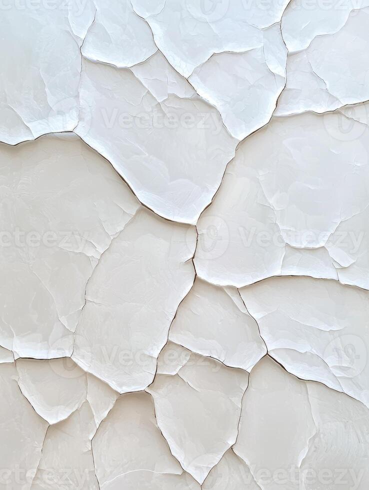 Cracked white paint texture background. photo