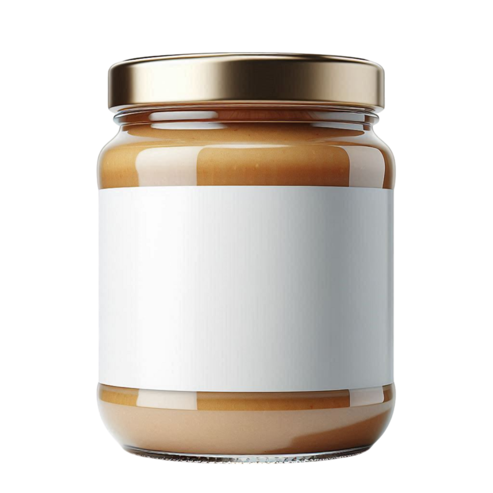 Peanut butter jar mockup png
