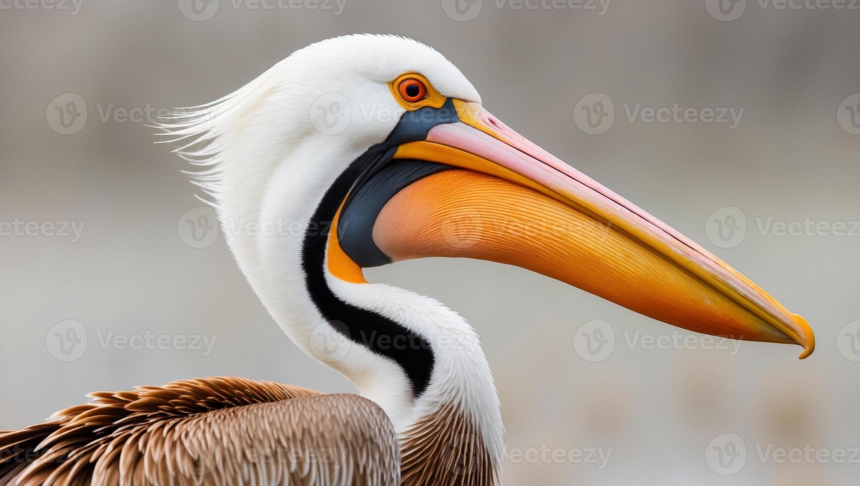 Majestic Pelican Profile in Vivid Colors photo