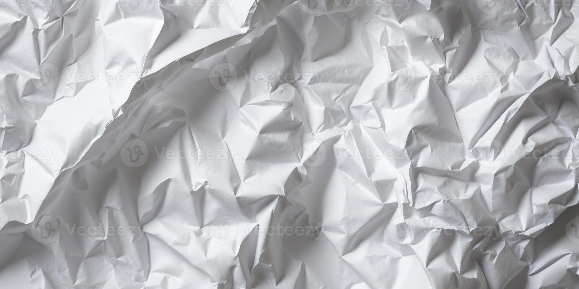 White crumpled paper texture background with a rough surface photo