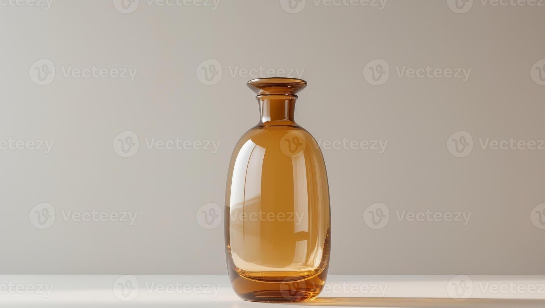 An Elegant Glass Bottle that Features a Beautiful Soft Amber Hue Ideal for Various Uses photo