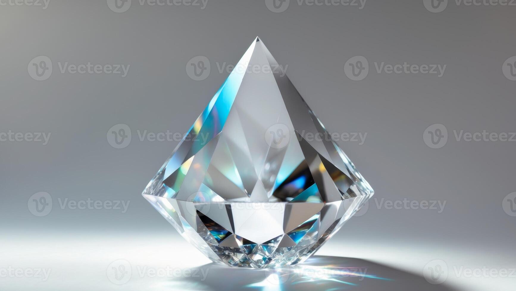 A Stunning Multifaceted Crystal Prism That Effectively Reflects and Refracts Light Beautifully photo