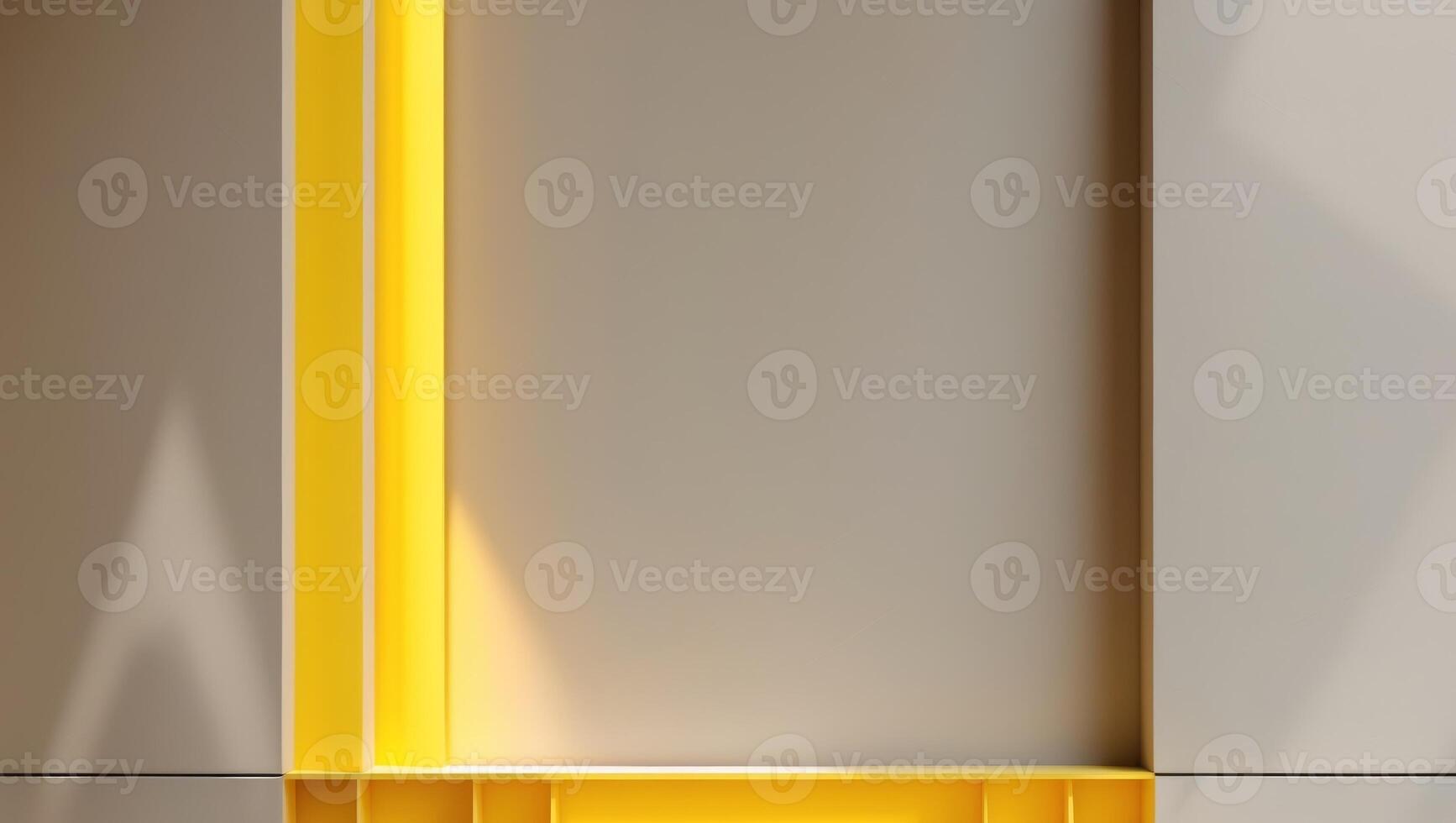 A Beautiful and Vibrant Geometric Window Design featuring Striking Yellow Accents throughout photo