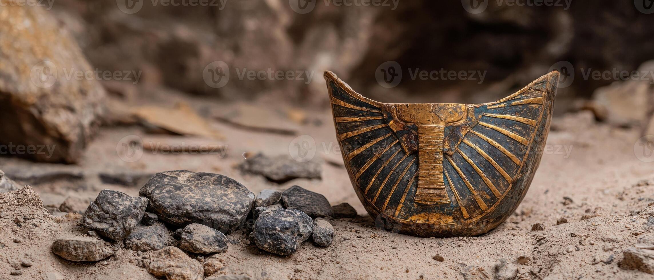 Ancient Egyptian artifact found in the desert photo