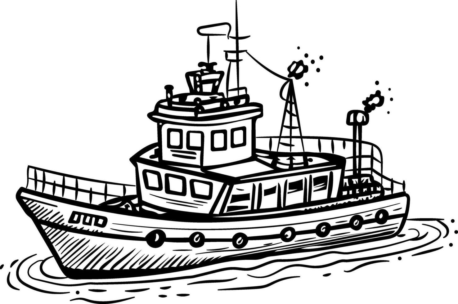 A vintage style icon of a sailing ship vector