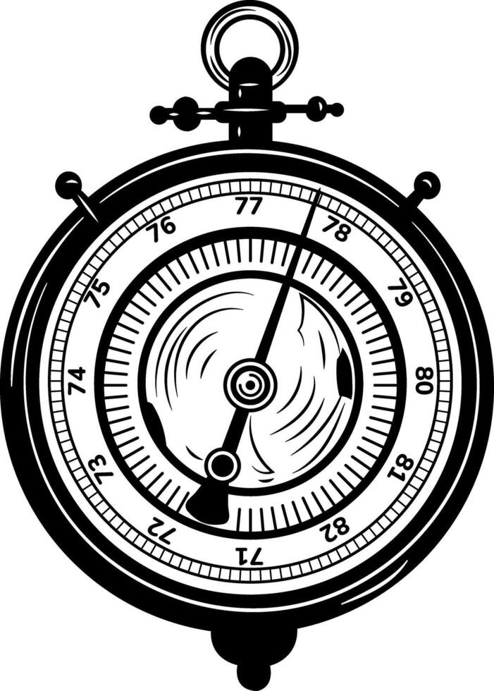 A vintage style icon of barometer vector
