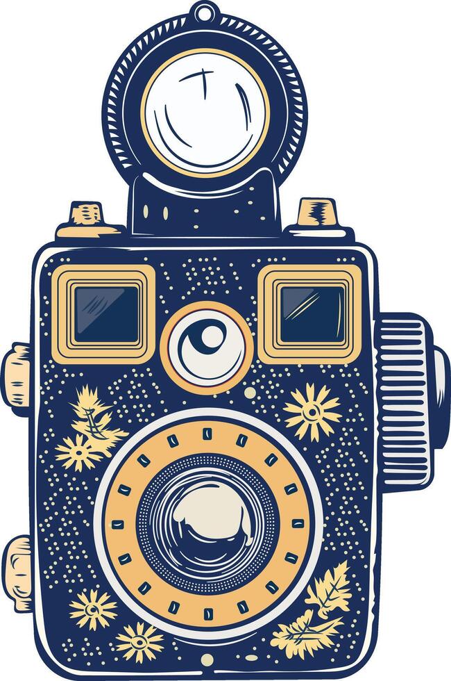 A vintage icon of an exposure meter vector