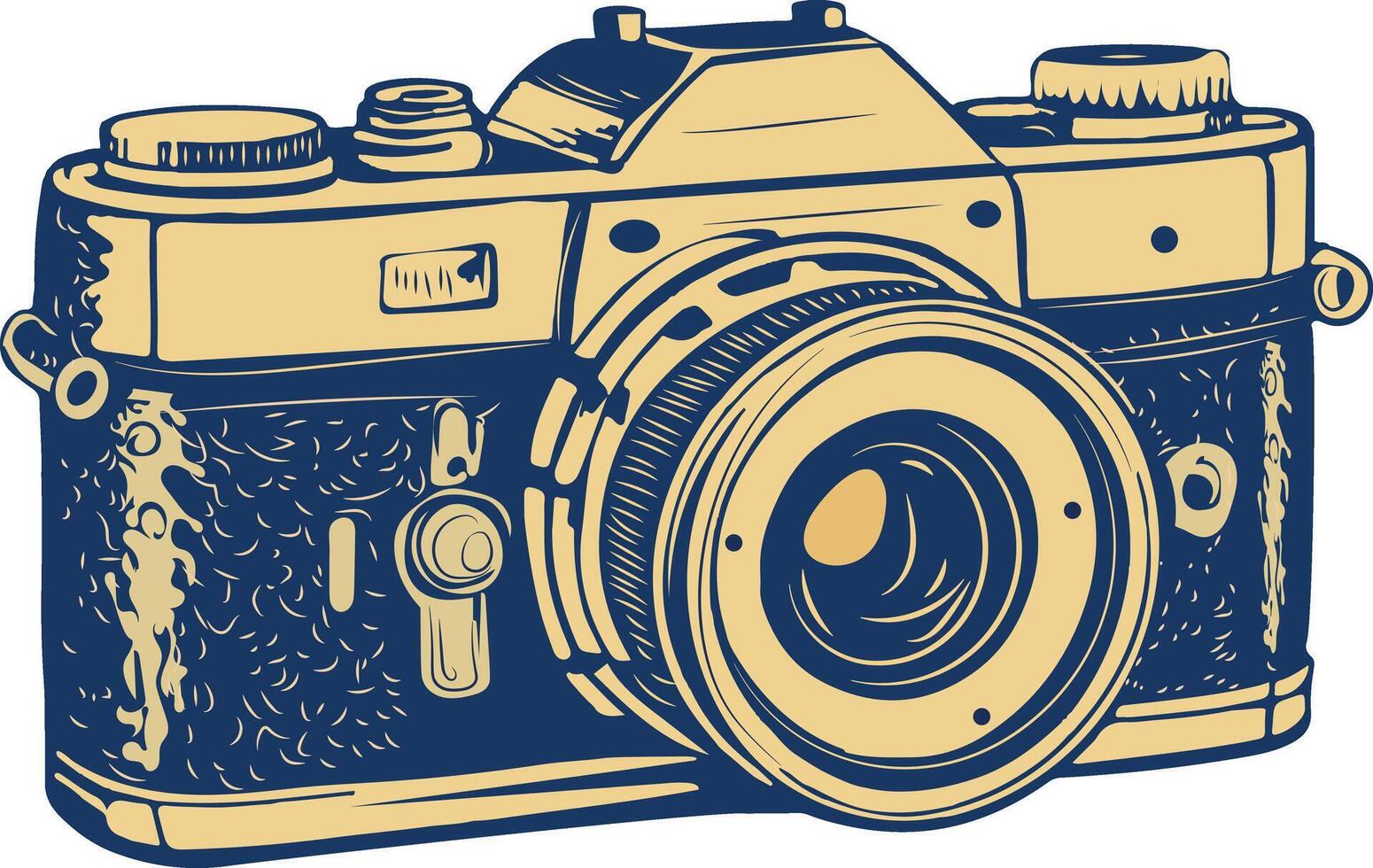 A vintage style icon of digital camera vector