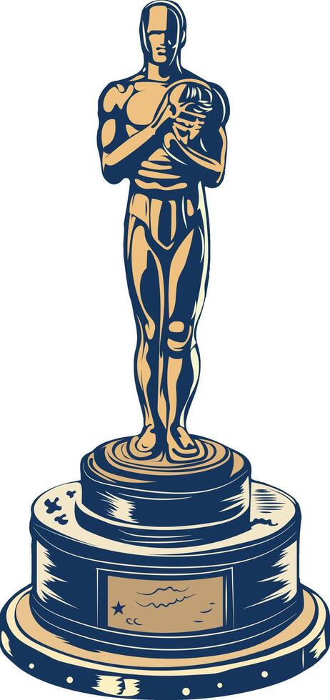 Movie award icon in vintage style vector