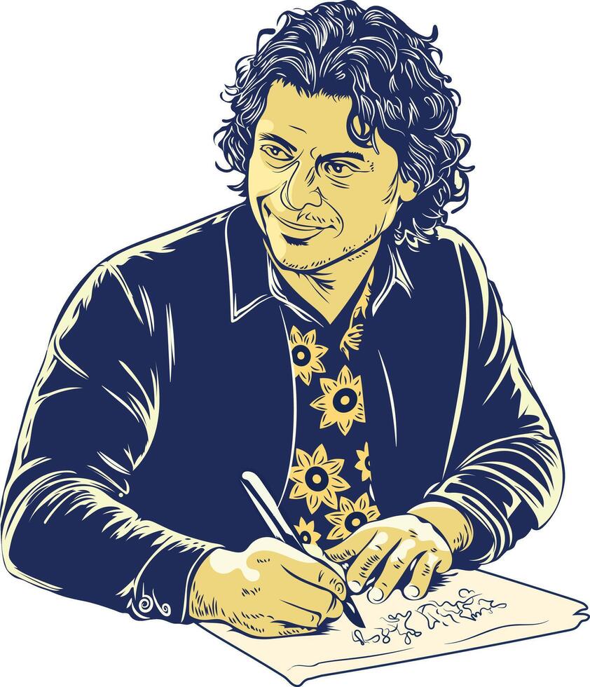 A sketchy vintage icon of celebrity autograph vector