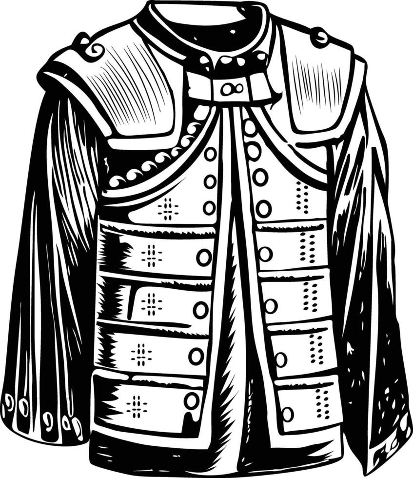 A vintage illustration of roman costume vector