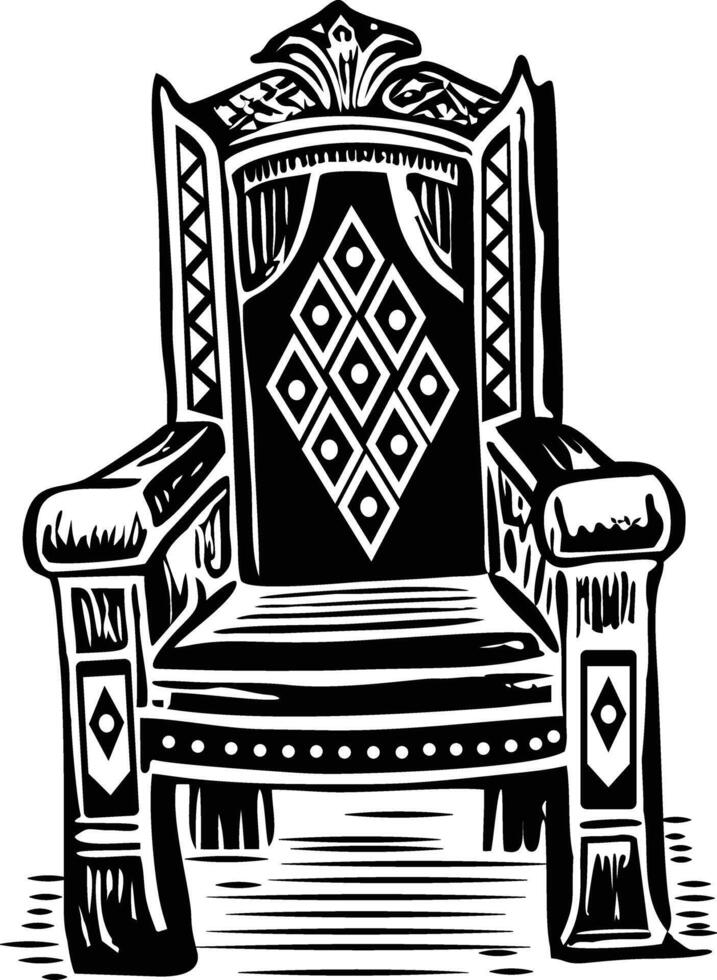 A vintage illustration of imperial throne vector