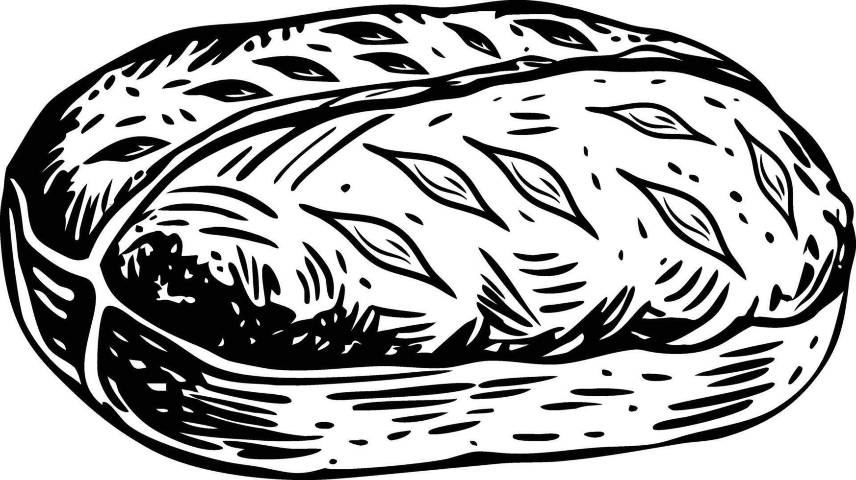 Ancient roman bread illustration in vintage style vector