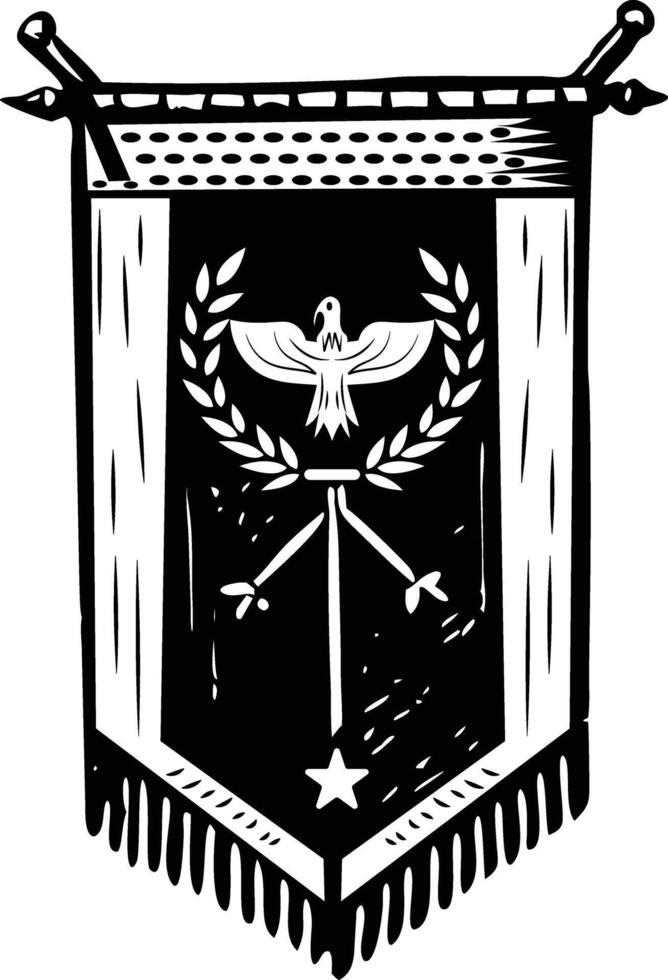 A vintage illustration of roman banner vector