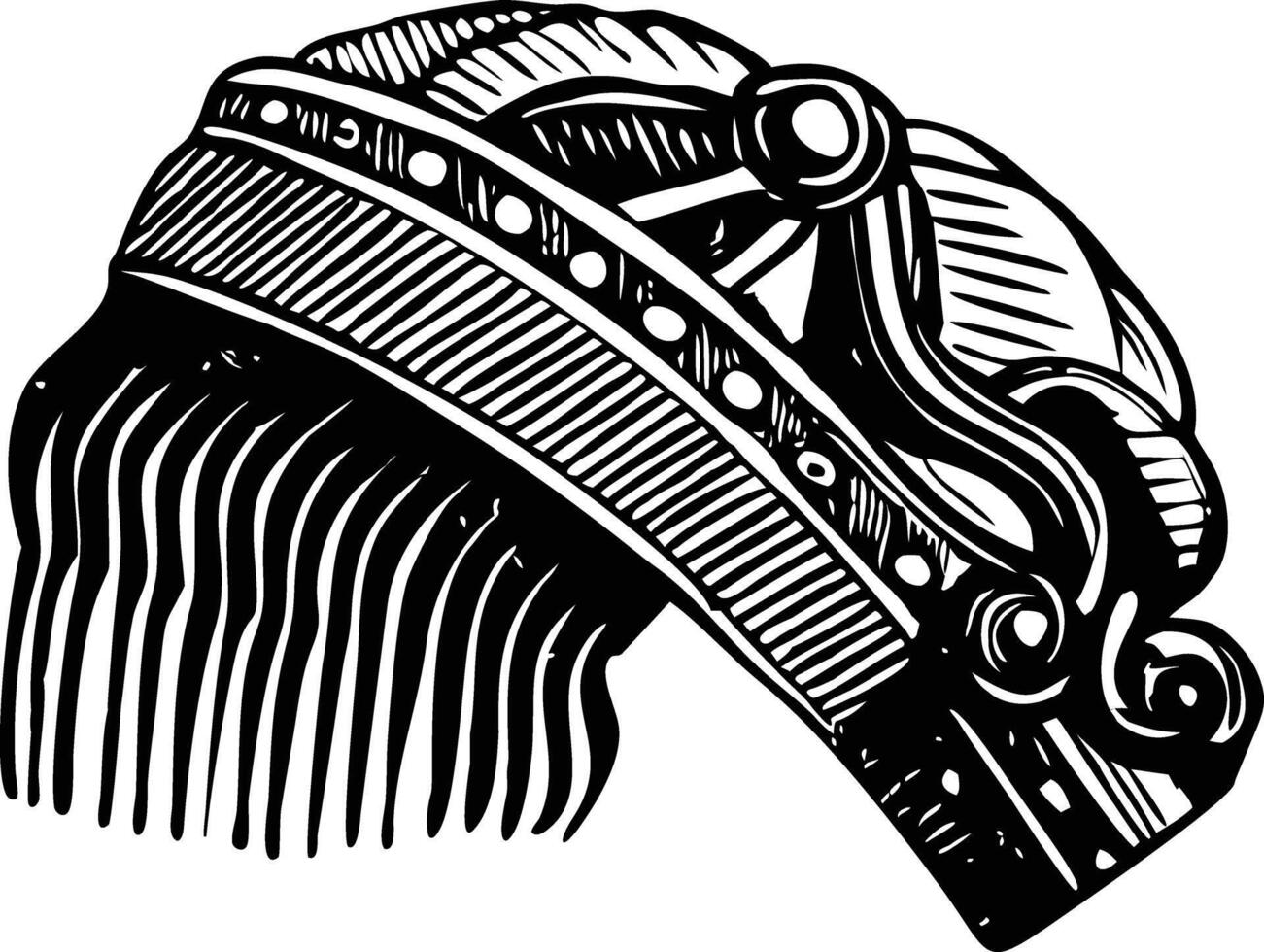 Roman headpiece illustration in vintage style vector