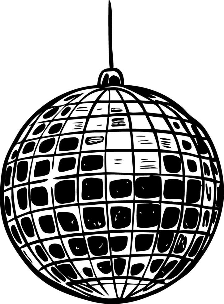 Vintage style illustration of a disco ball vector