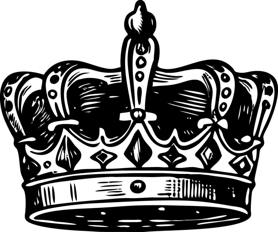 Sketchy illustration depicting a vintage crown vector