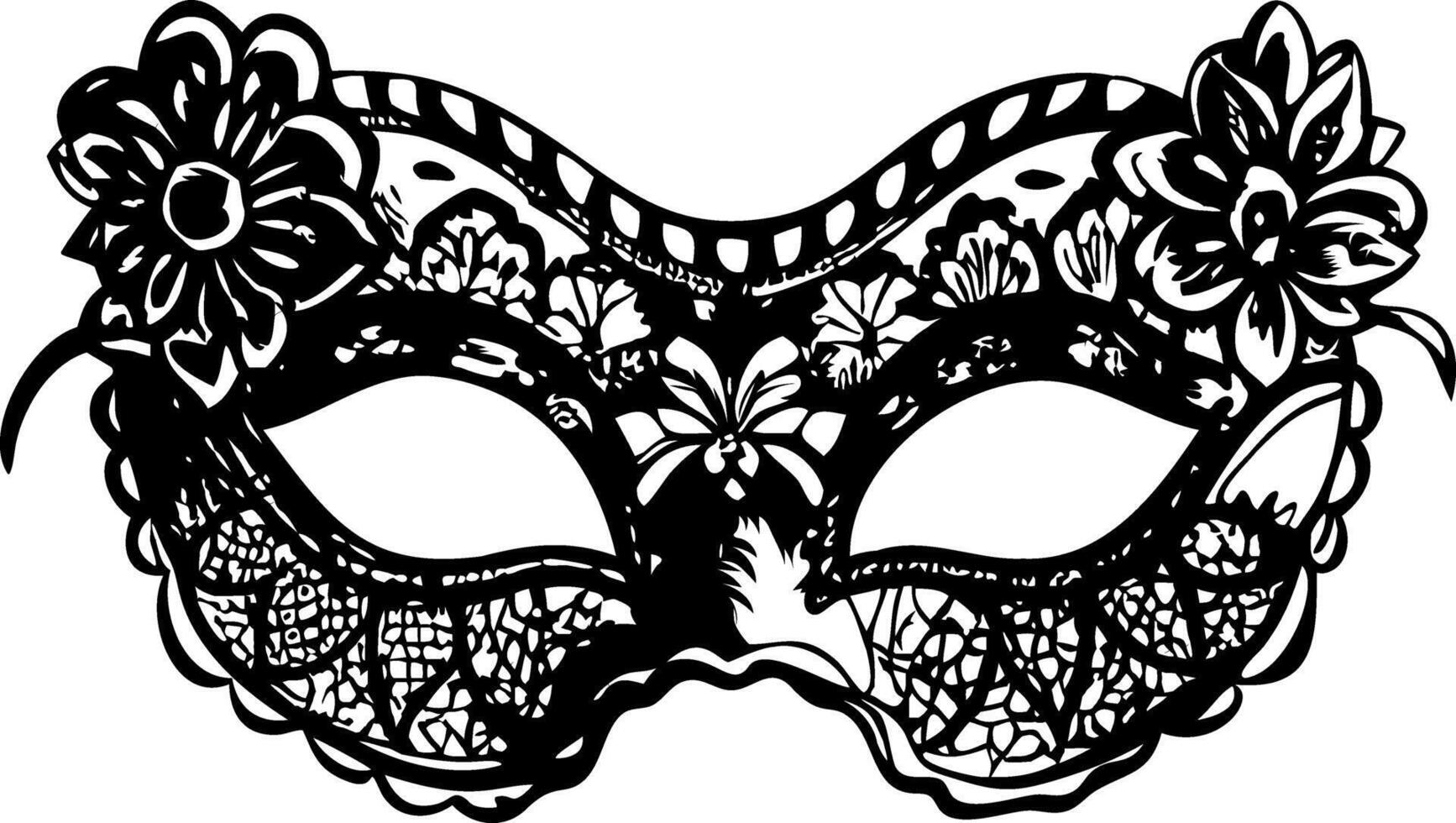 Vintage illustration of a masquerade eye mask vector