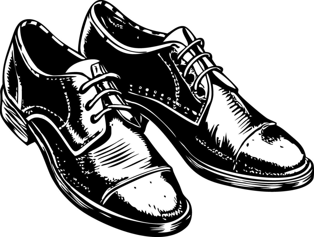 Groom shoes illustration in vintage style vector