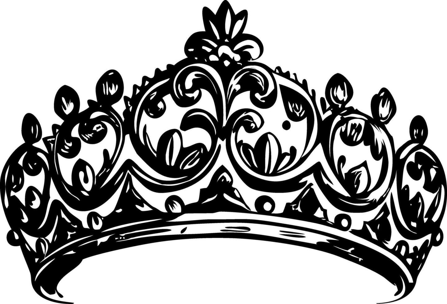 A sketchy illustration of a bridal tiara vector
