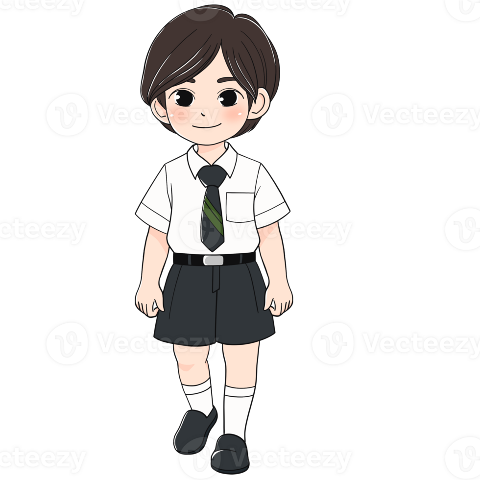 Boy in school uniform png