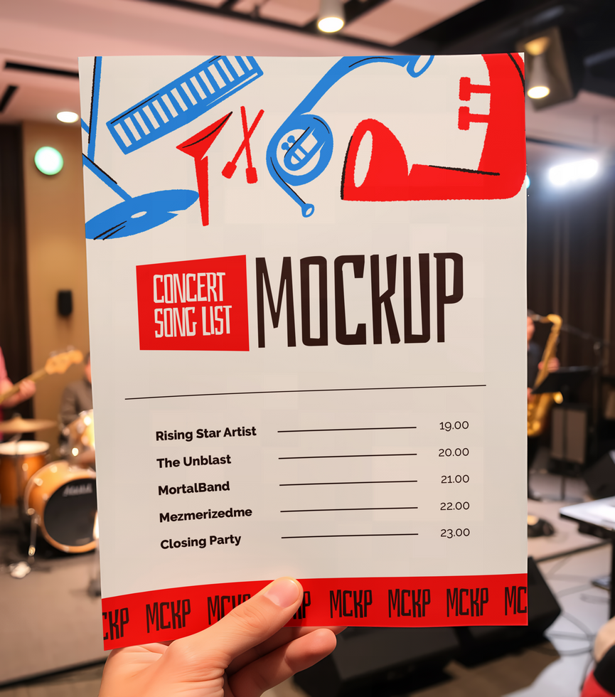 Concert mockup template psd