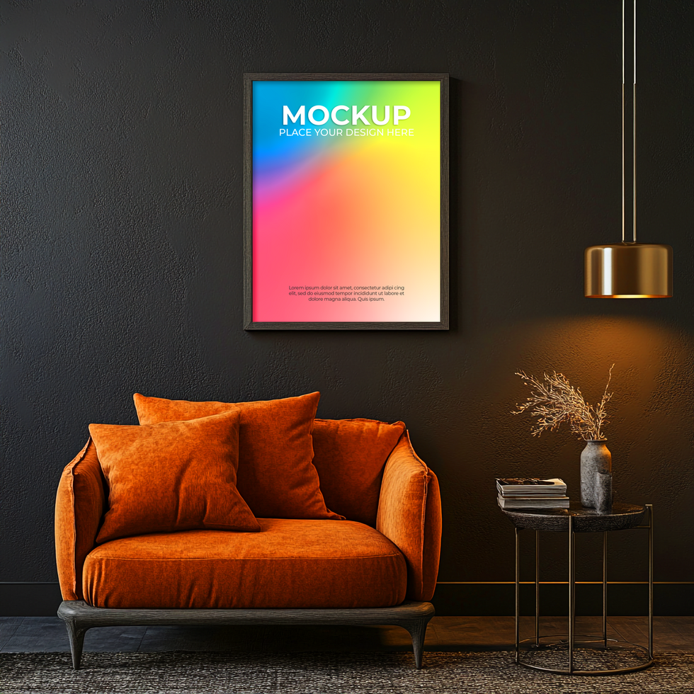 Picture frame mockup for artwork, quotes, and branding psd